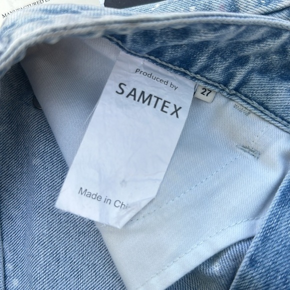 New GUESS Keep It Real Printed Denim Shorts SZ 27 - Picture 5 of 10